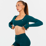AURAFORM™ LONG SLEEVE CROP - BLUE HOUR