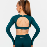 AURAFORM™ LONG SLEEVE CROP - BLUE HOUR