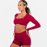 AURAFORM™ LONG SLEEVE CROP - CHATEAU