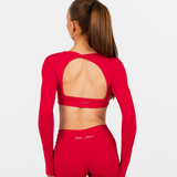 AURAFORM™ LONG SLEEVE CROP - LAVA