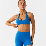 SWIFTTEK™ MINIMAL HALTER BRALETTE - TEMPO